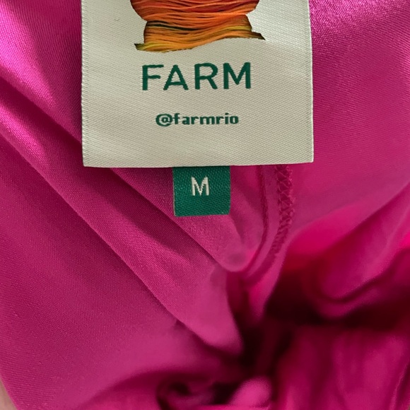 New! FARM Rio Pink Spaghetti Strap Midi Dress - Picture 7 of 7